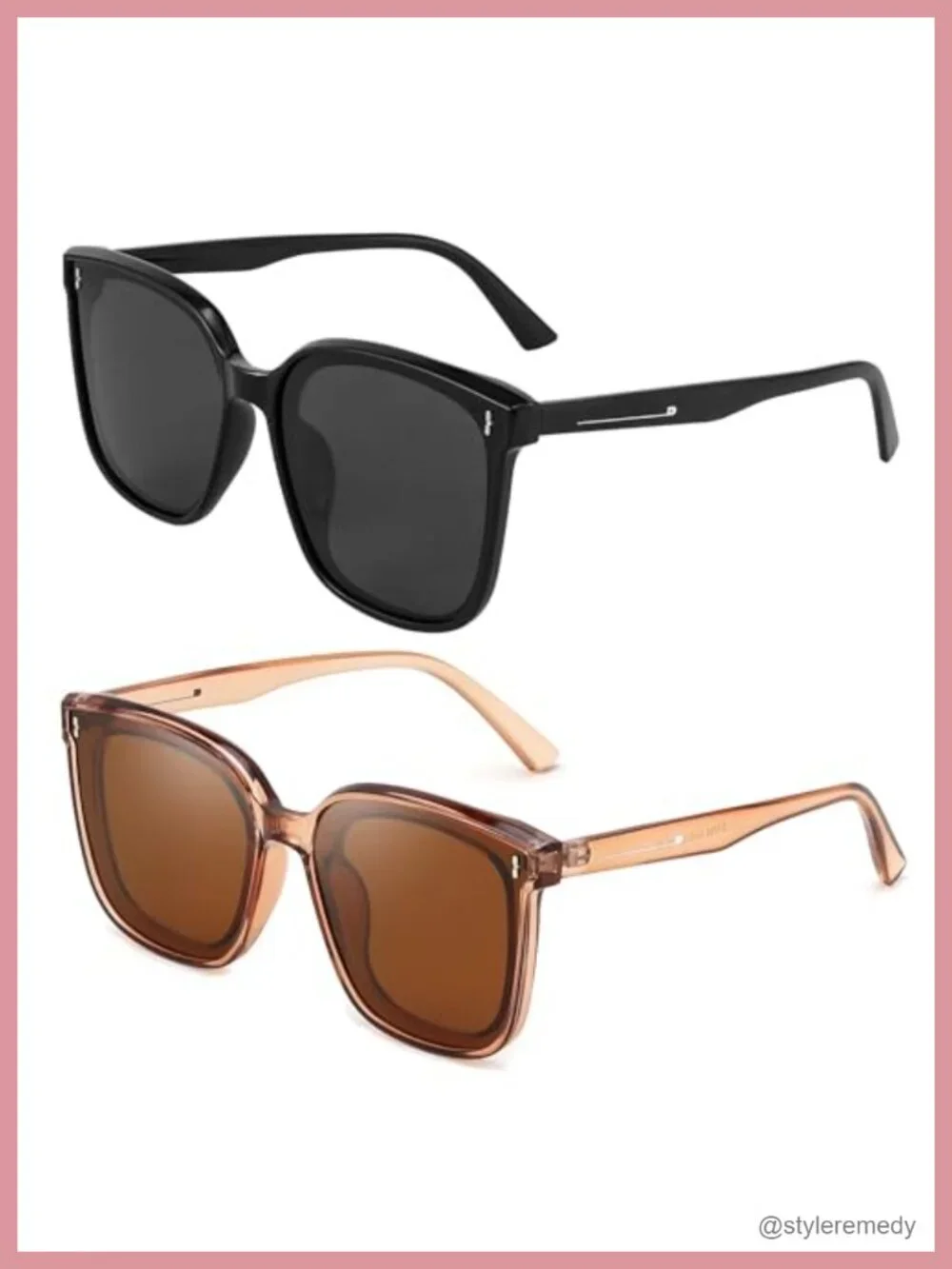 Oversized Vintage Polarized Sunglasses Square Classic Simple Unisex